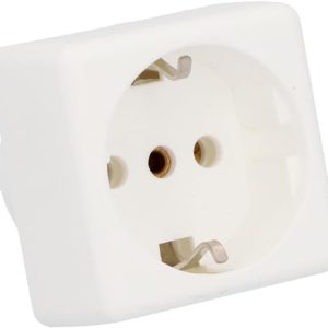 UNITEC Prise de Transition France/Allemagne, Adaptateur de Prise, fiche Schuko, 1 pièce, Blanc